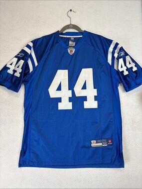 Reebok NFL Indianapolis Colts Dallas Clark #44 Blue On Field Jersey Size 50